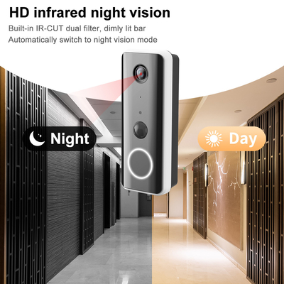 interphone visuel de caméra visuelle sans fil de sonnette de 1080P WIFI avec le carillon