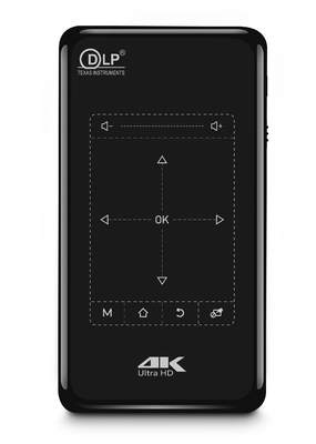 Mini projecteur portatif de poche du DLP 4K décodant 3D le contrôle du playback IR
