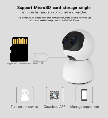 Caméra bi-directionnelle d'IP de l'interphone 1080P PTZ WIFI de voix de vidéo surveillance binoculaire de PTZ