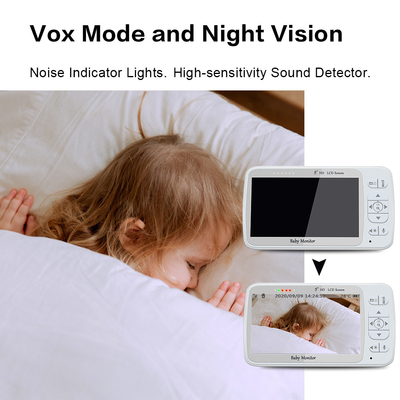 Extérieur 2,4 mode sans fil de VOX de soutien d'ecran couleur de pouce 720P du moniteur 5 de bébé de gigahertz