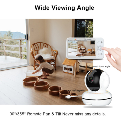 Extérieur 2,4 mode sans fil de VOX de soutien d'ecran couleur de pouce 720P du moniteur 5 de bébé de gigahertz