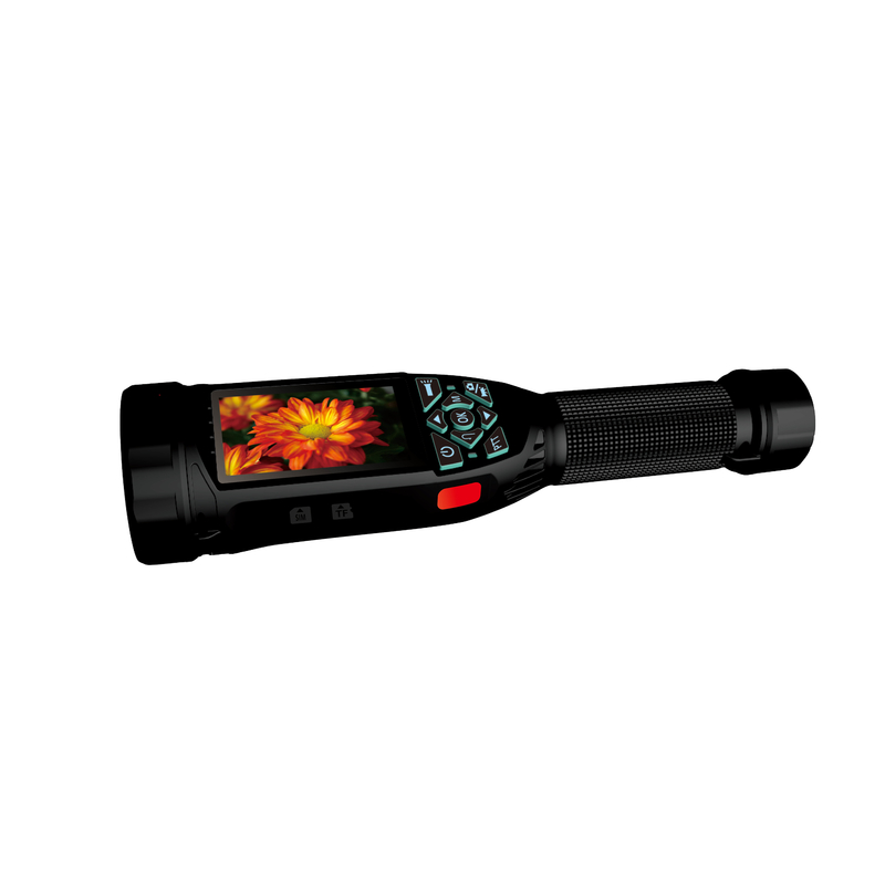 IP66 120 degrés enregistreur de caméra de lampe de poche avec lampe de poche LED haute luminosité