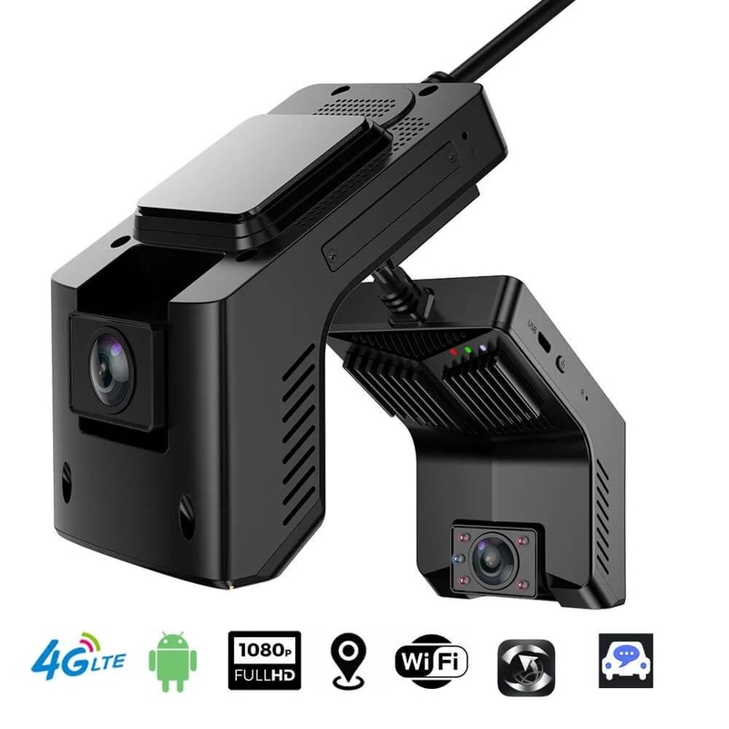 Caméra 4G à vue large avec capteur G et technologie WiFi.
