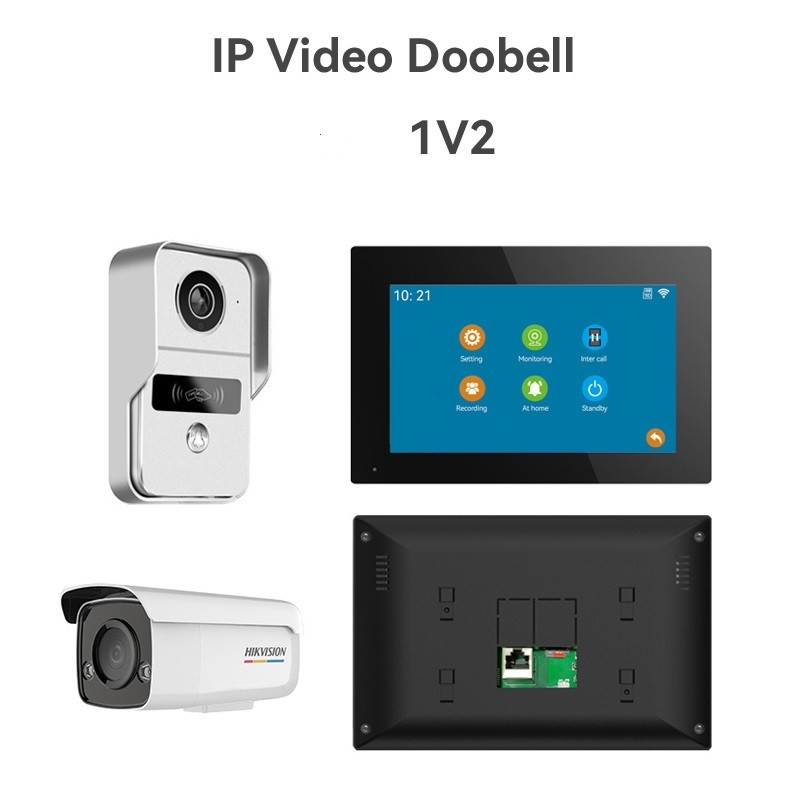Tout noir WIFI sonnette vidéo avec 166° grand angle visuel carte SD enregistrement et détection de mouvement