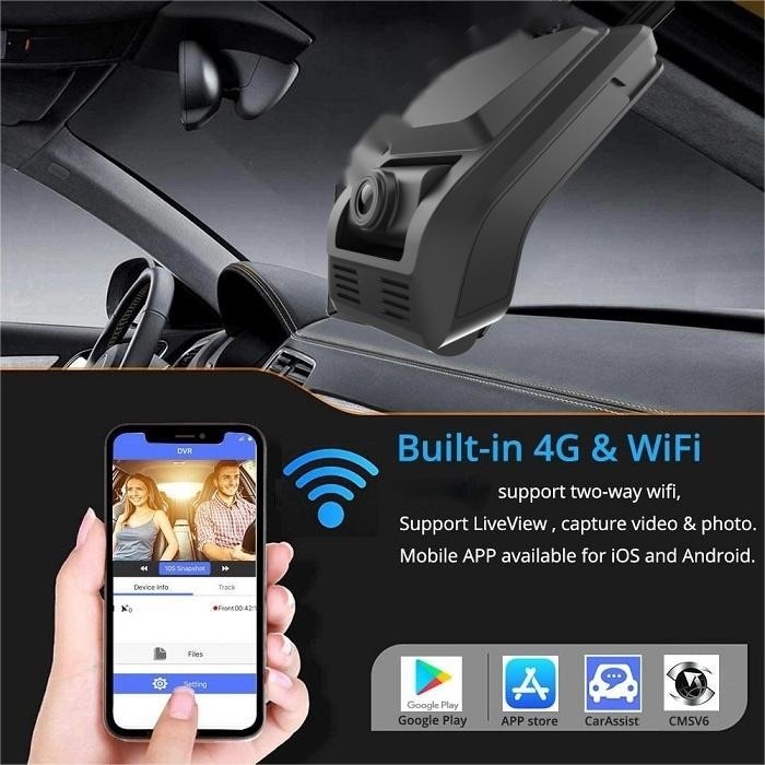 1080P 4G Dash Cam avec ADAS DMS tout-en-un Surveillance du stationnement pour la gestion du parc