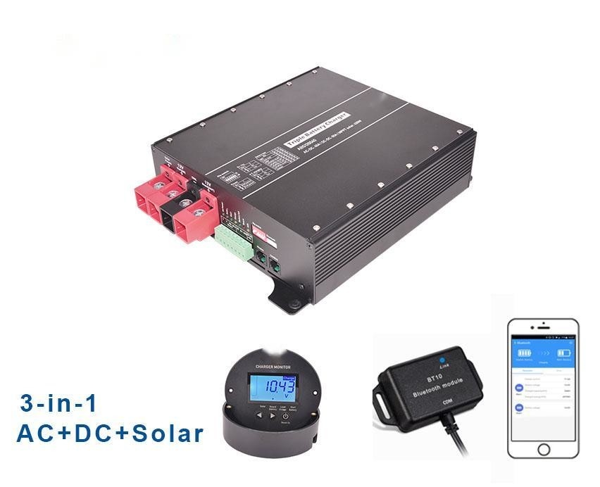 12V 30A MPPT solaire 250W 12V 20A Chargeur de batterie intelligent pour RV Max courant 12A Accessoires Moniteur MT-2 Capteur de température