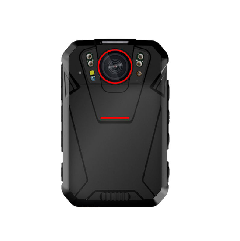 Enregistreur d'application de la loi 4G WiFi, écran tactile 2,4 pouces, système Android 8.1, batterie 2500 mAh, LED SOS, LED rouge et bleue