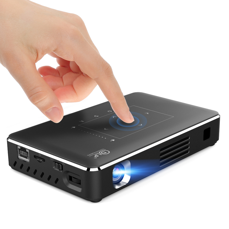 DLP 150 foyer manuel de temps de la vie d'OS de Mini Portable Projector Android 9,0 de lumens